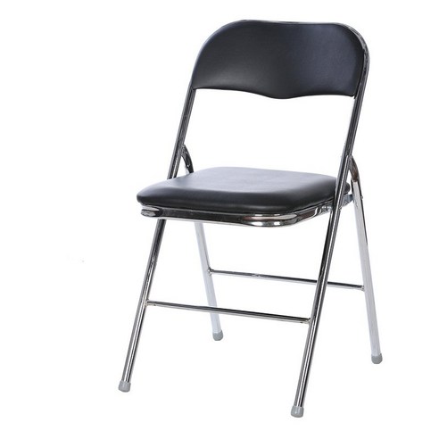 가팡 철제 접이식 인테리어 의자 IYNA055, 01번 블랙, 1개