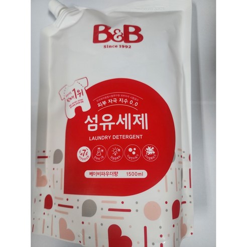 비앤비 섬유세제 리필, 1.5L, 1개