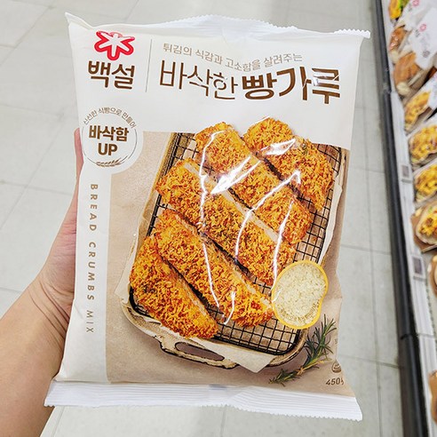 백설 바삭한 빵가루, 450g, 1개 
가루/조미료/오일