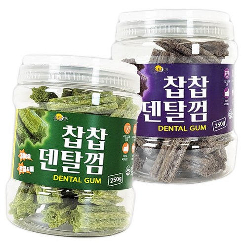 쏨달펫 찹찹 덴탈껌 2종 세트, 장+유산균, 관절+뼈, 500g, 1세트