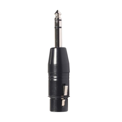 1/4 "스테레오 TRS 팁 링 슬리브 플러그-XLR Female 3 핀 오디오 케이블 어댑터, 84x18x16mm, 블랙, 아연 합금