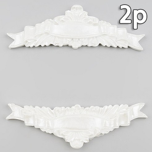 미니어처 앤틱 프레임 액자 화이트 7.4cm 2개 세트 납골당 꾸미기 사진 소품 인테리어 미니어쳐