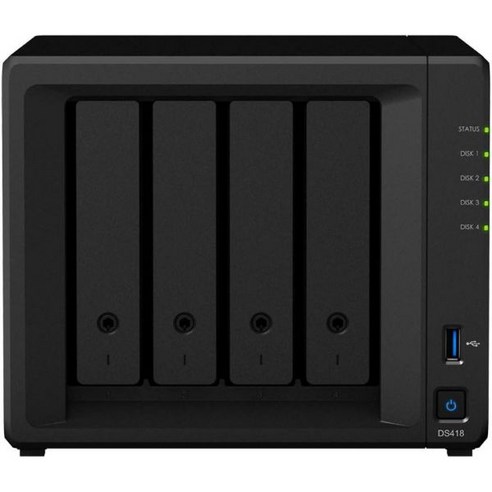 RTD1296 1.4가 포함된 Synology DiskStation DS418 NAS 서버GHz CPU 2GB 메모리 64TB, 2) 40TB (4 x 10TB) SATA 3.5