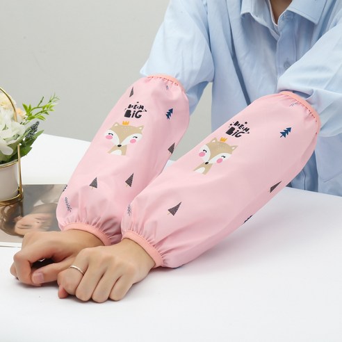 DFMEI 워터프루프 토시 롱기장 내마모 주방 소매통 워크 오피스 더러움, DFMEI 폭스 핑크요