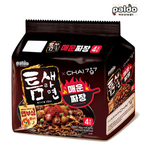 팔도틈새라면 매운짜장, 4개 다이어트짜장면 팔도틈새라면 매운짜장, 4개 다이어트짜장면