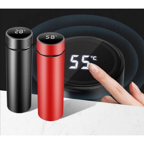 더끌린 스마트 LED 원터치 온도표시 500ml 커피 텀블러 1+1