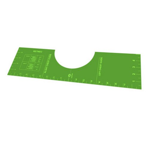 Deoxygene 다기능 재단사 액세서리 측정 눈금자 비닐 티셔츠 가이드 경량 교정 도구 B, 초록