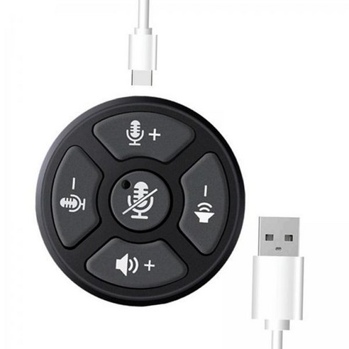 2x회의 컴퓨터용 음소거 버튼 플러그 앤 플레이 기능이 있는 USB 회의용 마이크, 약 82 x 28mm, 검은 색, ABS