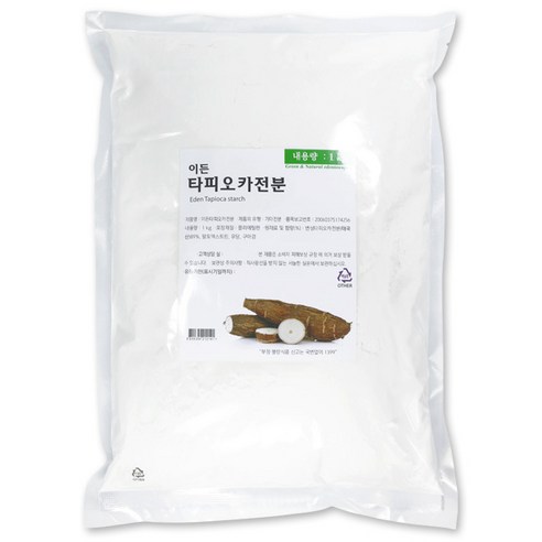 드랍쉽 타피오카전분 1kg 변성 전분 가루 분말 파우더 타피오카 찰빵 푸딩 제과 제빵 홈베이킹 떡 재료, 3개