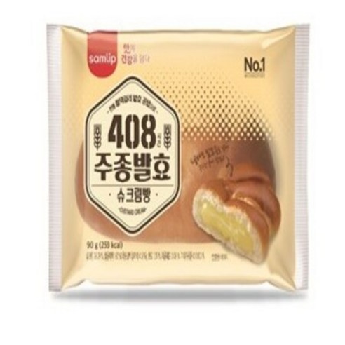 삼립 주죵발효 슈크림빵 90g 삼립빵 크림빵, 1개