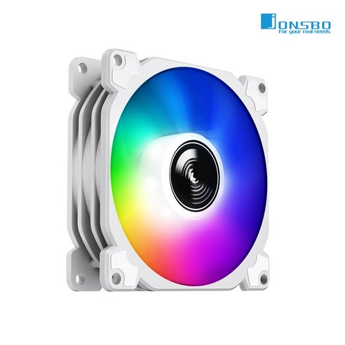 존스보 5V ARGB 92mm 쿨링팬 / 컴퓨터팬 케이스쿨러 FR-925 - 화이트