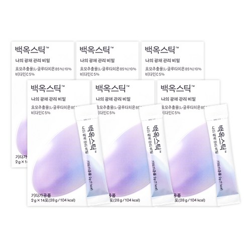 [닥터블릿] 백옥스틱 글루타치온 엘라스틴 히알루론산, 28g, 6개