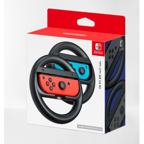 조이트론 닌텐도 스위치용 조이콘 레이싱 휠, 블랙 JTSW-129, 2개입