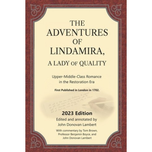 (영문도서) The Adventures of Lindamira A Lady of Quality: Upper-Middle-Class Romance in the Restoration... Paperback, Independently Published, English, 9798388421470
