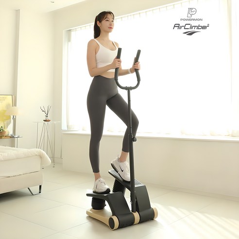 파워몬 에어클라이머 프리미엄 손잡이 가정용 에어 스텝퍼 천국의계단 유산소 실내 운동 기구, 에어클라이머 프리미엄 (전용밴드포함)