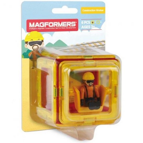 미국 프리미엄 MAGFORMERS 건설 캐릭터 6개 추가 레인보우 컬러 교육용 자기 기하학 모양 타일 건물 STEM 장난감 세트 3세 이상, Construction Set