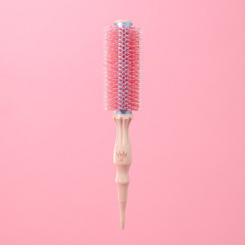 아타라 핑크 롤빗 드라이 빗 헤어 롤 브러쉬, 1개, 핑크 돈모 40mm