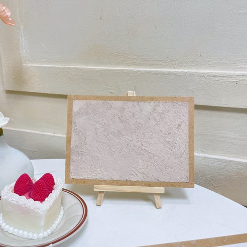 diy 취미 유럽 미장 백드롭 페인팅 미술 만들기 키트 공예 명화 유화 그림 그리기 세트 인테리어 캔버스 아크릴 추상화 패키지, 핑크브라운, 1개