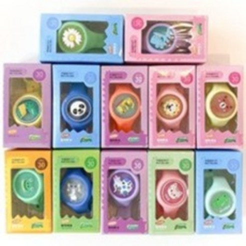 유어밤 7개 특가! 무료배송! 신제품 출시 썸머밴드 모기기피제 LED팔찌 모기퇴치기 모기팔찌 형광팔찌 6+1 (7개 랜덤발송)