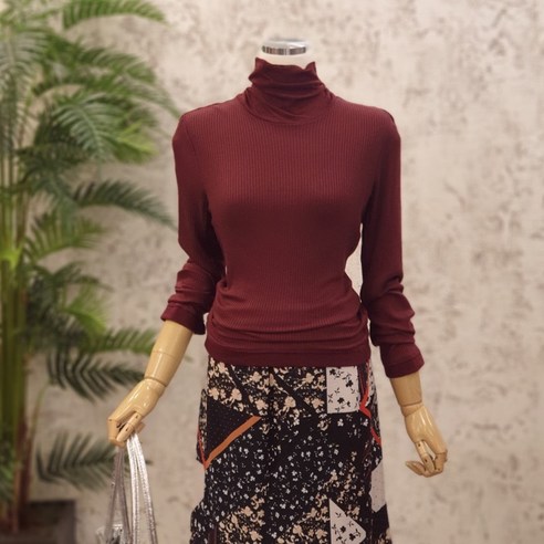 시슬리 골지 폴라 티셔츠 SATSC2961