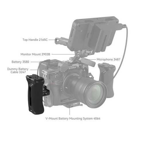 니콘 Z 시리즈 카메라를 위한 SmallRig SR4262 엘쉐이프 핸들: 안정성, 편안함, 다양성의 최적화