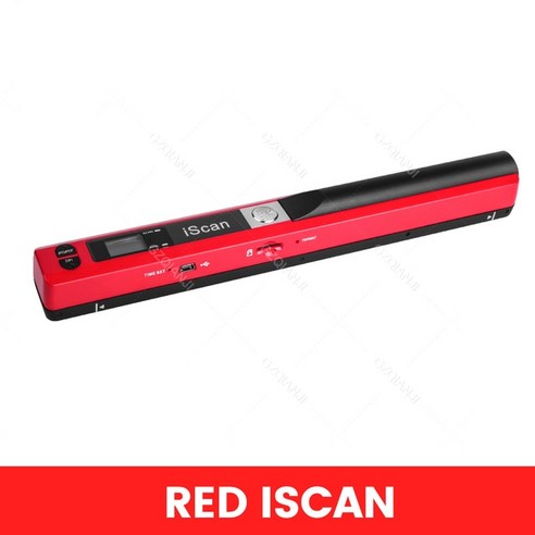 북스캐너 IScan01 휴대용 미니 핸드스캐너 A4 문서 책 펜 스캐너 JPEG 또는 PDF 형식 USB 지원 다채로운, Red Scanner 책pdf Best Top5