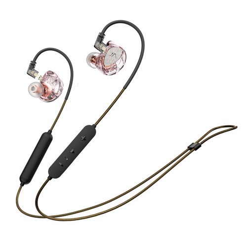 Lafitear LF1 플러그형 하이파이 유선 이어폰 블루투스 마이크 포함, 핑크