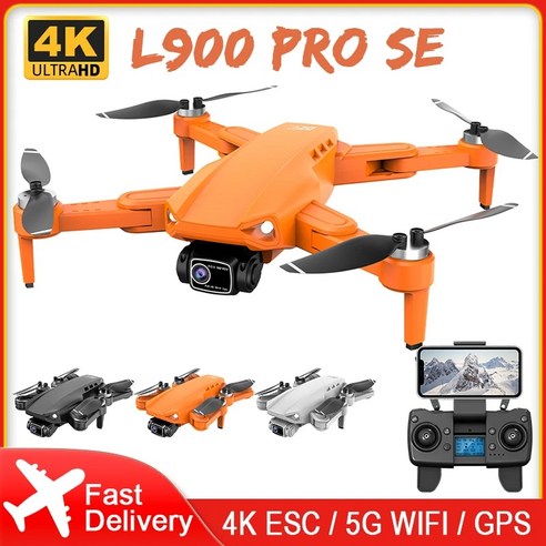 촬영 카메라 미니 드론 L900 PRO SE 4K 전문 GPS FPV 듀얼 HD 모터 포함 5G WiFi RC Quadcopter VS SG108 Pro KF102 Dron, 16.Orange 1B FB