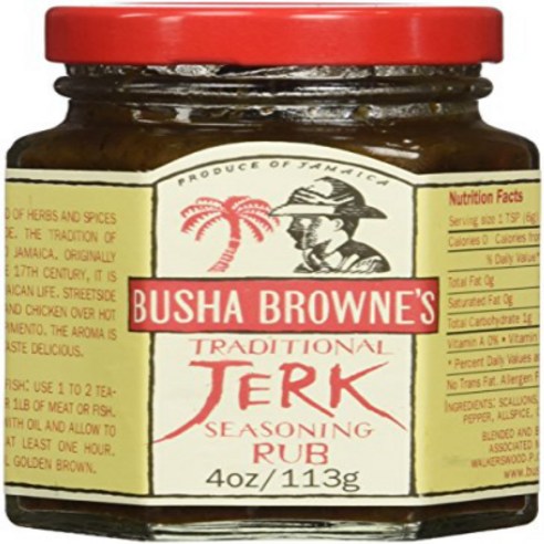 12 BOTTLES! Busha Browne’s Traditional Jerk Seasoning Rub 4oz., 1개