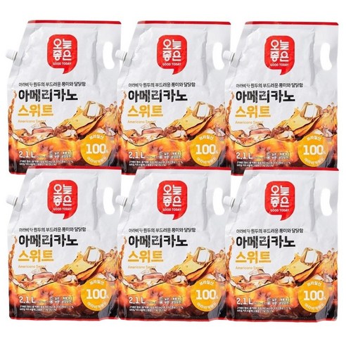 오늘좋은 아메리카노 스위트 2.1L, 6개, 2100ml