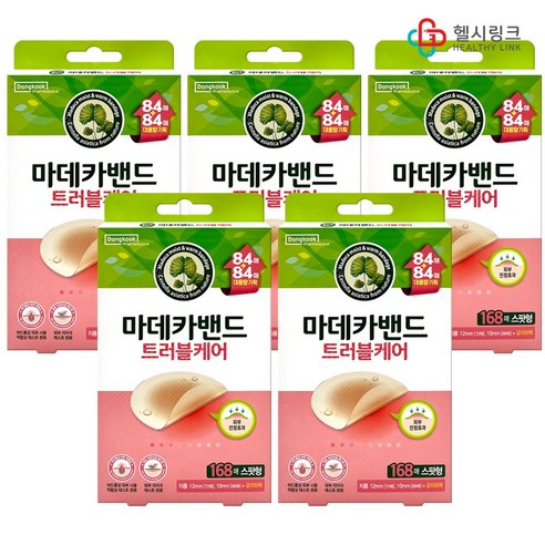 동국제약 마데카밴드 트러블케어 스팟패치 12mm x 72p + 10mm x 96p, 168개입, 5세트