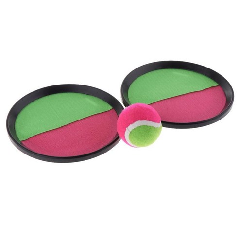 끈끈한 라켓 볼 캐치 게임 를 위한 작은 천 공 - 무작위 색상 - 검정 80x10mm, 블랙, PVC