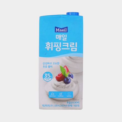 매일 냉장 휘핑크림 35% 1L, 1개