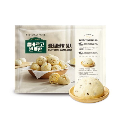 [신세계푸드] 올바르고 반듯한 버터깨찰빵 30입 x 2팩
