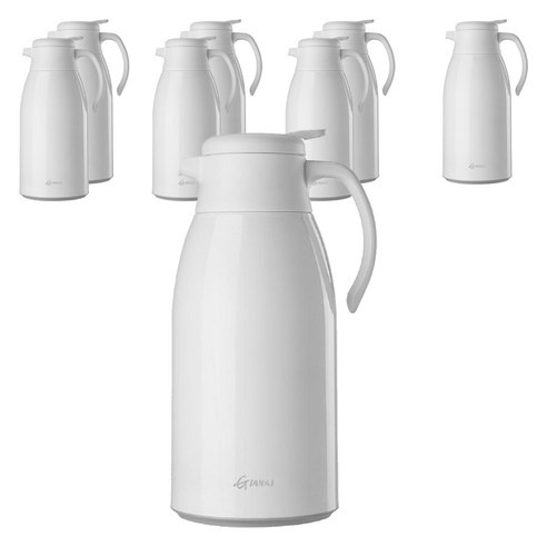 GIANXI 오미 보온 주전자, 8개, 화이트, 1600ml