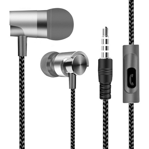 우석 S36 유선 이어폰 이어폰을 꽂습니다 MP3 게임 이어폰 밴드 맥뮤직 이어폰, S21웨빙스트랩맥 실버다, 규격 없음