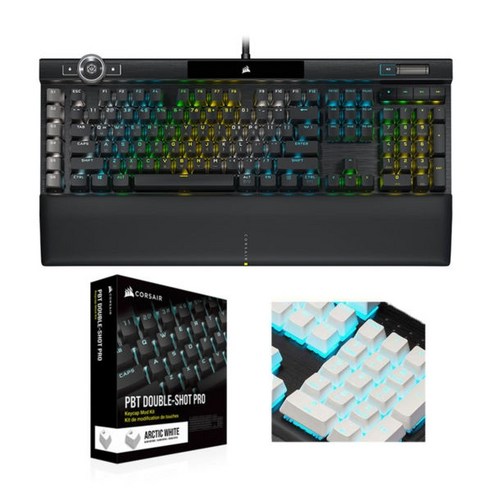 K100 기계식 키보드 은축 PBT 한글 각인 키캡(화이트)