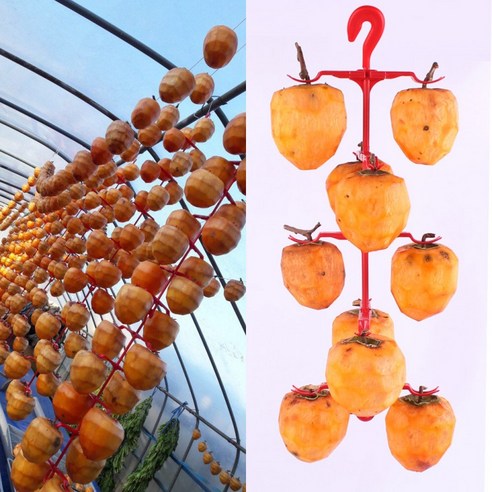 곶감걸이 100개 농산물 곶감행거 접이식 홍시 고리, 곶감걸이10개+걸이핀100개, 1개