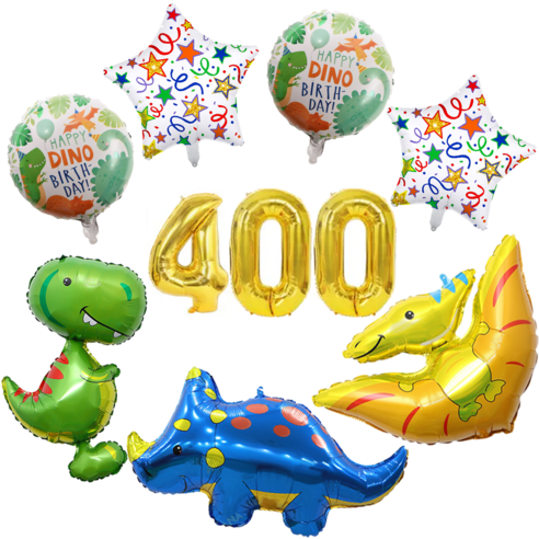 파파 파티 대형 90cm 공룡 풍선 생일 세트, 1세트, 공룡 400