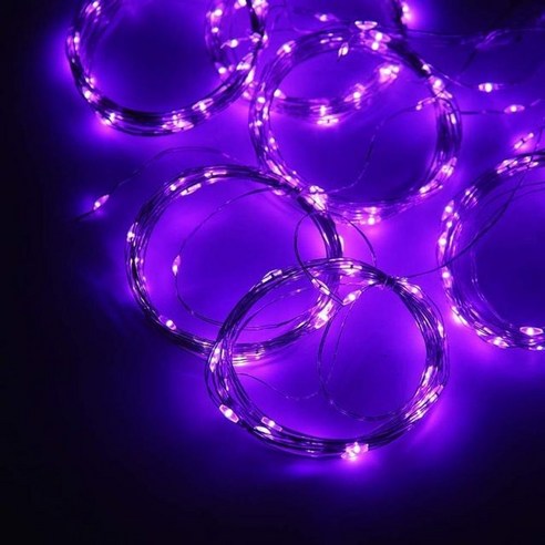 정원용 태양광 LED 조명 야외 3x3 방수 커튼 커튼 전지 패널 구리 와이어 화환 장식, purple, 3MX1M 100LED
