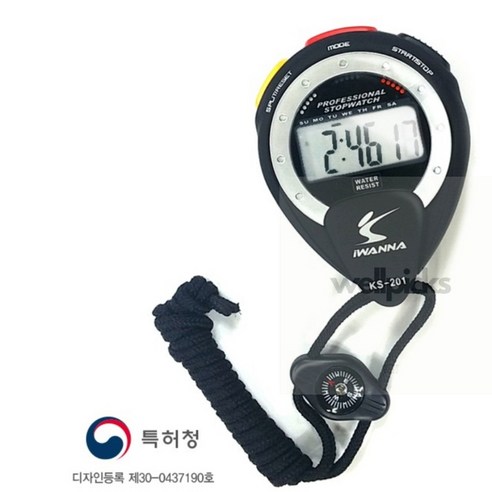 K-KORSPO 아이워너 스포츠 초시계 10명 메모리형(KS-301), 블랙, 1개