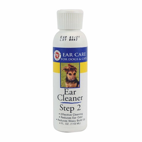 미국 프리미엄 강아지 고양이 귀청소 이어클리너 귀지 귀진드기 귀냄새 예방 귀클리너, 1개, 118ml