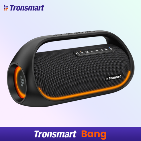 Tronsmart Bang 업뱅 휴대용 블루투스 스피커 60W 캠핑용 웅장한 저음 15시간 LED IPX6 방수