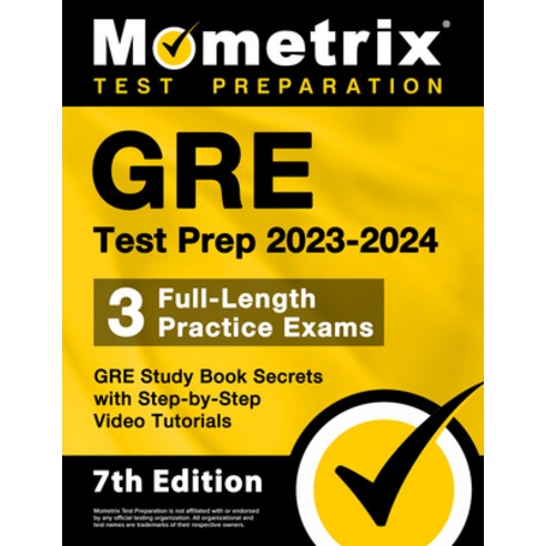 (영문도서) GRE Test Prep 2023-2024 – 3 Full-Length Practice Exams GRE Study Book Secrets with Step-By-S… Paperback, Mometrix Media LLC, English, 9781516722655 켈리지텔프 Best Top5