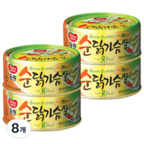 동원 순닭가슴살 통조림, 135g, 8개