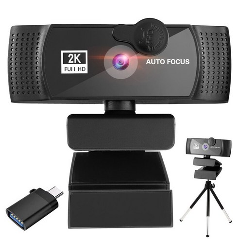 [SW] 웹캠 8K 4K 풀 HD 웹 카메라와 마이크 USB 플러그 웹 캠 PC 컴퓨터 맥 노트북 데스크탑 유튜브 스카 이프 카메라, 2K Webcam