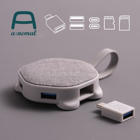 에이노말 7in1 듀얼커넥터 USB 3.0 멀티허브 커넥터틀, 1개