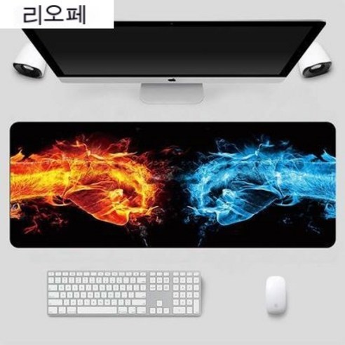 YJQ 게이머 데스크패드 노트북 마우스 매트 책상 매트 게임용 마우스 패드 초대형 80x30cm 컴퓨터 키보드 마우스 패드 PC 용, 800x300x2mm 5