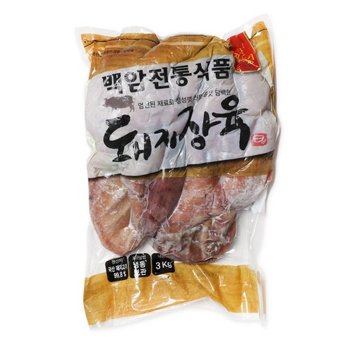백암전통식품 삶은 돼지머리고기 한마리 3kg 통 돼지장육 - 기타 양념/가공육 | 쿠팡