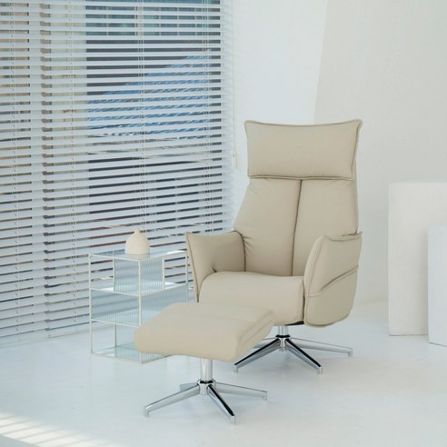 파찌홈 데이지 하이브 1인용 리클라이너 쇼파 무중력 수유 독서 1인 수동 의자 발받침대포함 스툴 세트 소파, 스틸블루